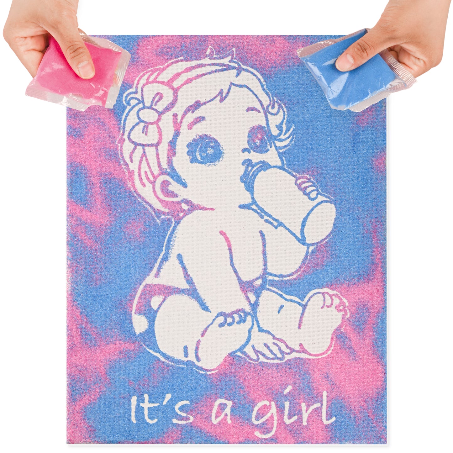 Powder Art Gender Reveal Board
