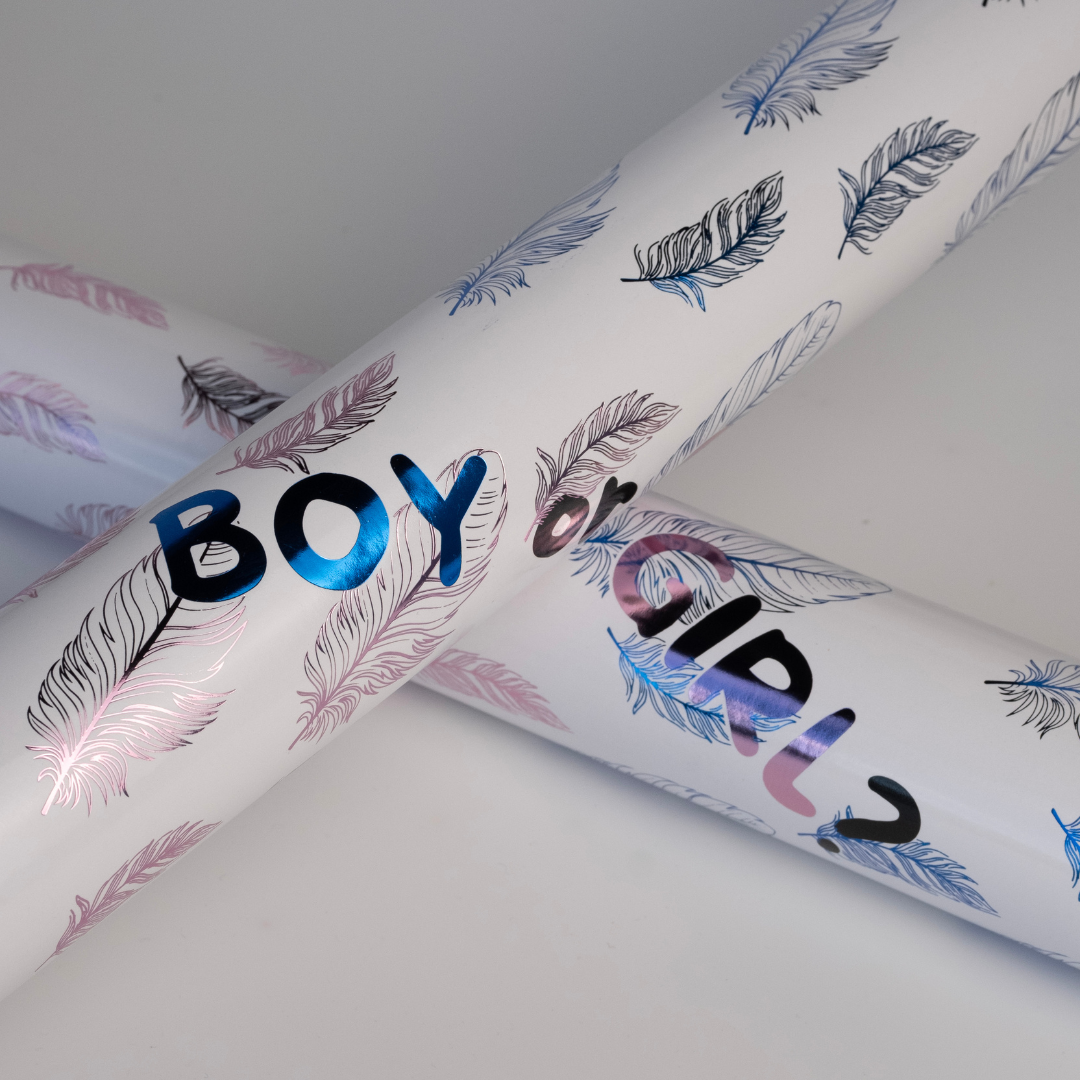 Gender Reveal Feather Popper