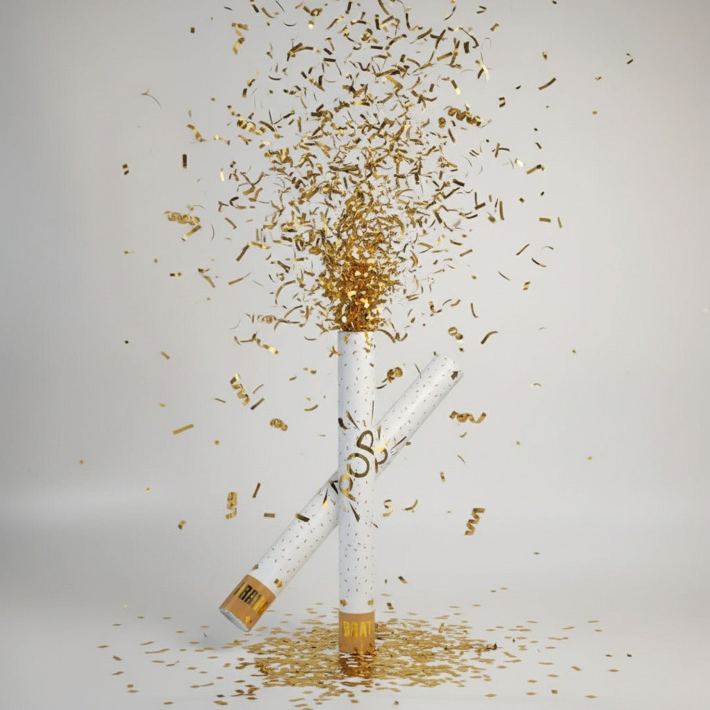 Gold Confetti Poppers