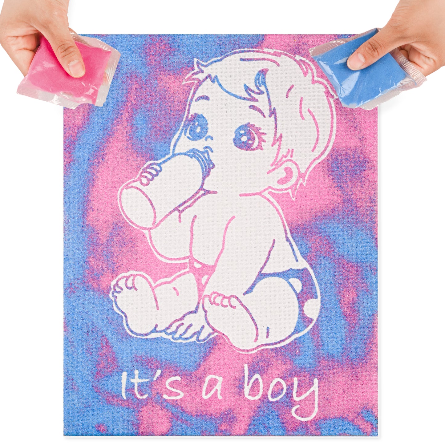 Powder Art Gender Reveal Board
