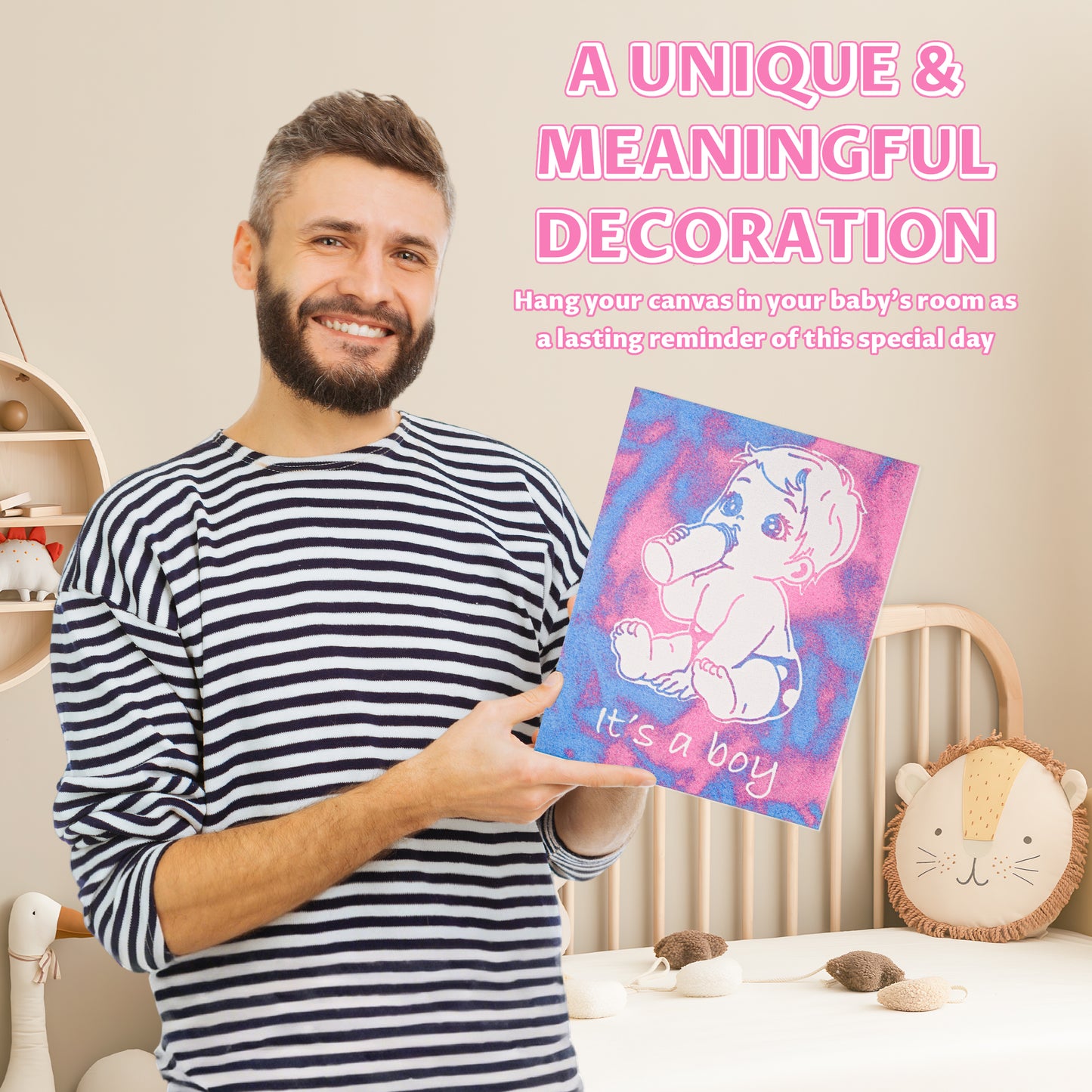 Powder Art Gender Reveal Board