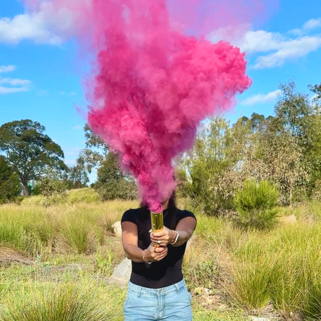 Gold Gender Reveal Poppers (Pack of 2) - Pink image