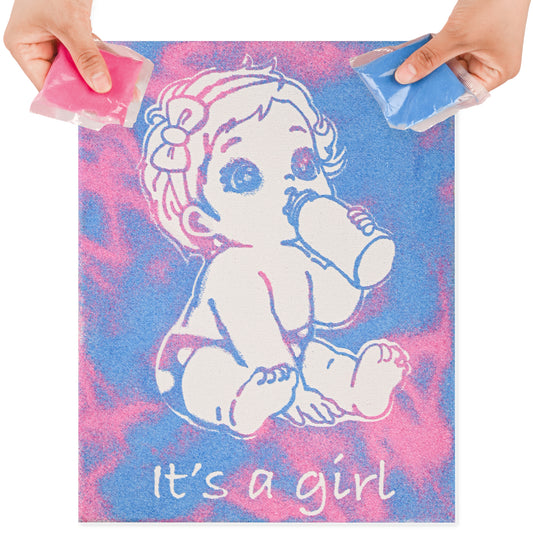 Powder Art Gender Reveal Board