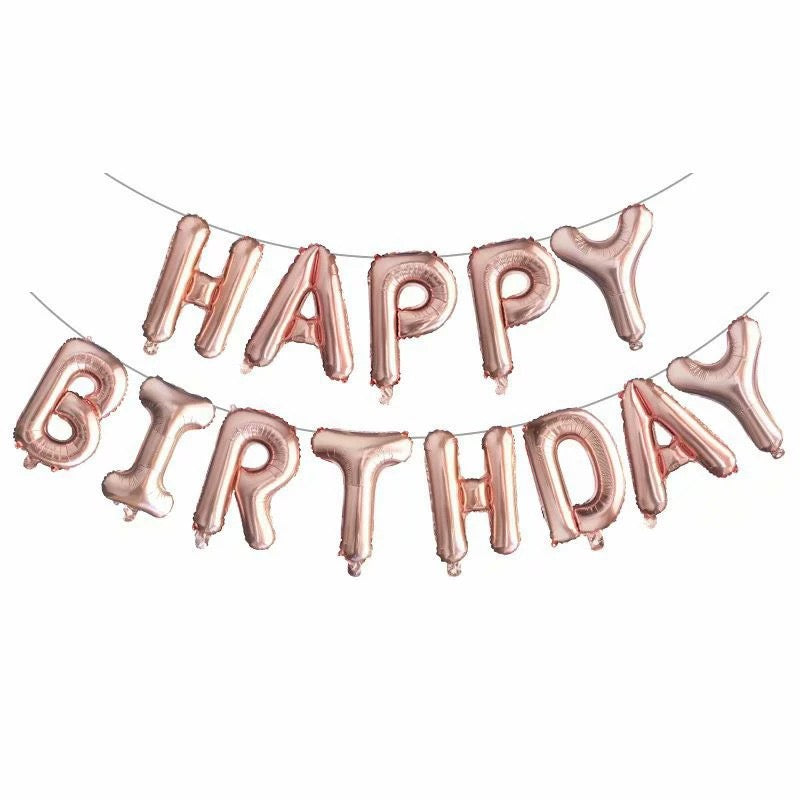 Happy Birthday Balloon Banner