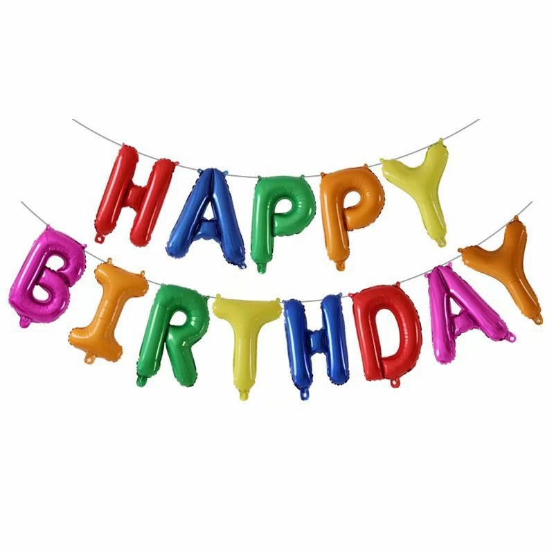 Happy Birthday Balloon Banner