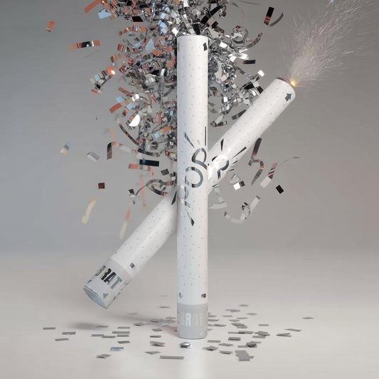 Silver Confetti Poppers