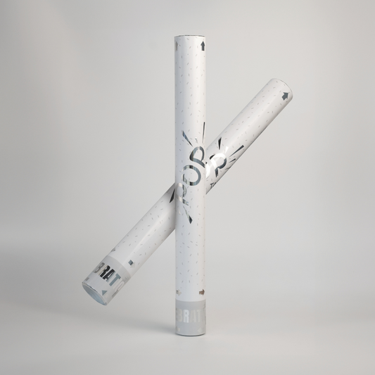 Silver Confetti Poppers